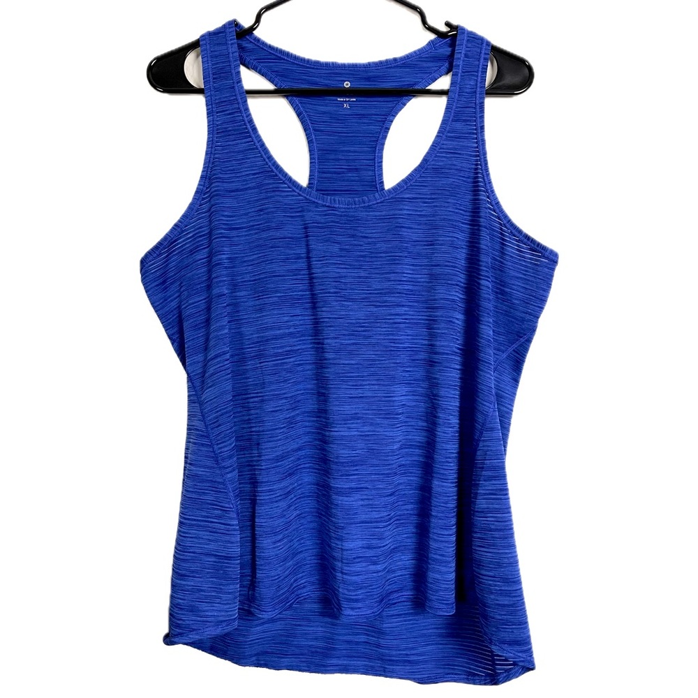 Athleta Fitted Racerback Tank XL Blue